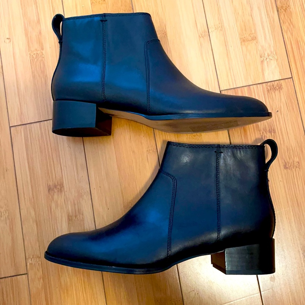 Madewell Camden Black Leather Ankle Boot 8M